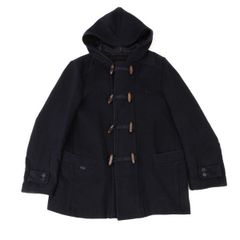 美品 パパス ダッフルコート マキシ丈 ロゴパッチ ウール キャメル