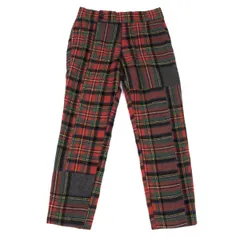コムデギャルソンCOMME des GARCONS 縮絨チェック切替パンツ 赤緑他Sのサムネイル