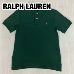 【良好】POLO RALPH LAUREN ポロラルフローレン 刺繍ポニー 半袖ポロシャツ 鹿の子生地 M(10-12) ユースサイズ 150cm グリーン 着丈58cm 肩幅38cm 身幅(脇下)42cm 袖丈19cm【古着】
