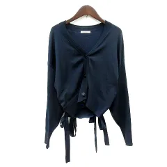 スナイデル SNIDEL カーディガン ニット リボン F 紺 ネイビー /MN