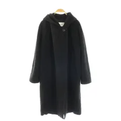 マックスマーラ MAX MARA 白タグ ロング コート フード ウール カシミヤ混 38 ブラック 黒 /ES ■GY19