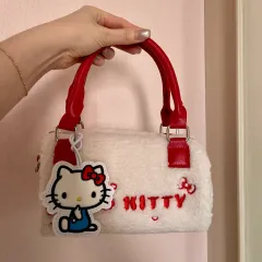ハローキティ レッドバッグ キティ ボア シープスキン トートバッグ キティ キーホルダー