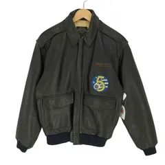 アヴィレックス AVIREX 90S OLD 薔薇 バラ刺繍 A-2型 ラムレザー フライトジャケット メンズ import：XS 