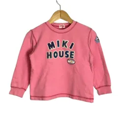 ミキハウス mikihouse トレーナー スウェット 長袖 ロゴワッペン クルーネック 女の子 110 ピンク 13-5616-233 ■GY14 キッズ