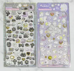 2枚セット　【国内正規品新品未開封】　カミオジャパン　ストーンつき　ジュエルプチドロップ　シール　ステッカー