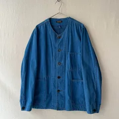 A VONTAGE ノーカラー カバーオール / S コットン デニム ジャケット 日本製 O6-02035-9429