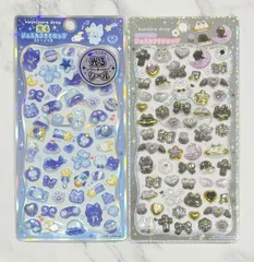 2枚セット　【国内正規品新品未開封】光るジュエルプチドロップシール ストーンつき　ほしぞら くろいろドロップ セット
