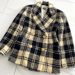 激レア✨I.S. ISSEY MIYAKE SPORT イッセイミヤケ×ツモリチサト Tsumori Chisato チェック柄ジャケット ダブル ピーコート 日本製 9号のサムネイル