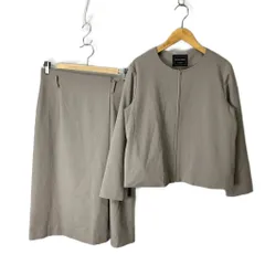 ビームスライツ BEAMS Lights セットアップ ジャケット スカート ノーカラー ベージュ 38 ■GY14