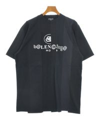 BALENCIAGA ダメージ加工 Tシャツ ブラックストーン装飾ロゴ刺繍 