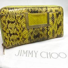 JIMMY CHOO 希少ヘビ革 二つ折り財布 - メルカリ