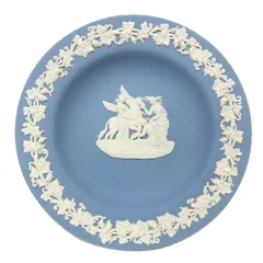Wedgwood ウェッジウッド ジャスパー ミニプレート TRAYROUND 2489R ブルー【中古】【新品同様】【美品】のサムネイル