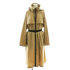 バーバリー BURBERRY 近年モデル ナイロン コート ロングジャケット UK8 ベージュ /DF ■OS