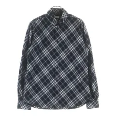 BURBERRY (バーバリー) 26SS リラックスフィット チェック コットンフランネル長袖シャツ ブラック