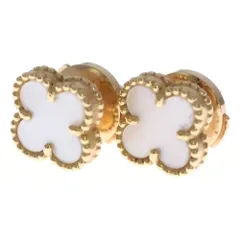 Van Cleef & Arpels (ヴァンクリーフアンドアーペル) スウィートアルハンブラ マザーオブパール ピアス K18YG イエローゴールド VCARA44800