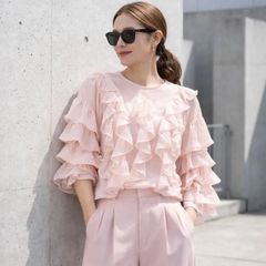 新品☆ ANAYI シアーギャザースリーブ プルオーバー/セオリー、23区