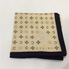 未使用☆CELINE セリーヌ 大判ハンカチ ラインストーン