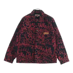 SUPREME (シュプリーム) 18AW ×COMME des GARCONS SHIRT Painted Canvas Chore Coat コムデギャルソンシャツ ペインテッド チョア コート デニムジャケット ブラック/レッドのサムネイル