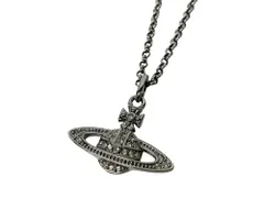 Vivienne Westwood (ヴィヴィアンウエストウッド) MINI BAS RELIEF ミニバスレリーフ オーブ ネックレス ガンメタル シルバー系 ウィメンズ/028