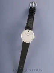 オーデマ・ピゲ  ラウンド クォーツ Cal.2612 750WG 革 純正ピンバックル（750WG）シルバー文字盤 オーバーホール済みのサムネイル