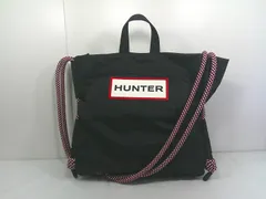 s25g-998k【中古】HUNTER ハンター　トラベル　リップストップ　トートバッグ　ナイロン　ブラック