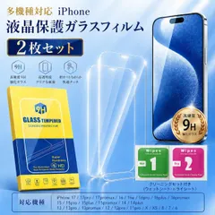 iPhone 液晶保護 強化 ガラスフィルム 2枚セット iphone17 iphone16 iphone15 iphone14 iphone13 iphone12 X XS 8 7 6  Pro Max Plus フィルム 高透過率 クリア ケース 画面保護