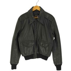 SCHOTT A-2 フライトジャケット ブラック　80s 90s 80s 90s Schott TYPE A-2 FLIGHT LEATHER J - メルカリ