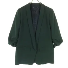美品 ZARA WOMAN ザラウーマン 長袖 ジャケット L グリーン レディース 古着のサムネイル