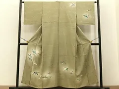平和屋着物■訪問着　駒刺繍　飛鶴文　暈し染め　正絹　逸品　BAAW9688hj