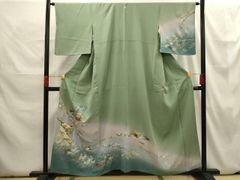 平和屋着物●上質な色無地　楓地紋　夏虫色　正絹　逸品　AABH7149cs 平和屋着物○上質な色無地 楓地紋 夏虫色 正絹 逸品 AABH7149cs - メルカリ