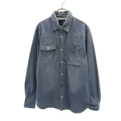 SCOTCH&SODA スコッチアンドソーダ 長袖 シャンブレー ウエスタンシャツ L ブルー メンズ 古着
