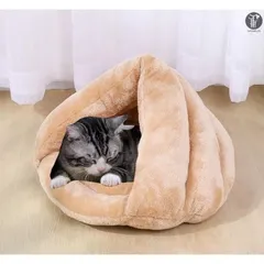 新品 ベッド 犬 ペット猫Mペットハウス ふわふわ 暖か 猫ベッド 洗える ペット用品 ネコ キャット ベッド 寝袋 室内用 おしゃれ 猫用ベッド あったか 秋 mlkvd