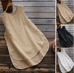 新品 未使用 タンクトップ レディース ロング丈 タンクトップ インナー シンプル オーバーサイズ ゆったり ノースリーブ tシャツ チュニック 大人 お洒落 おしゃれ 重ね着 レイヤード 無地 mlsok