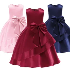 新品 子供ドレス 発表会 フォーマル 結婚式 ドレス 子供 キッズドレス ロング レッド ネイビー フォーマル ピアノ 紺色 上品 高級 110 120 130 140 150 mlspy