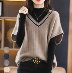 新品 ベスト ニットベスト トップス ゆったり ニットソー ベーシック ニット トップス ニットソー ゆるっとお洒落 mlqhe