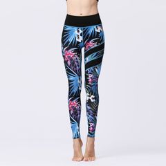 ROXY トロピカル柄 ボタニカル柄　ヨガパンツ　フィットネス　レギンス ROXY ボタニカル柄 レギンス スパッツ - メルカリ
