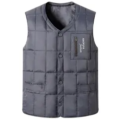 新品 ダウンベスト 冬 防寒 無地 ダウン おしゃれ メンズ 男性 ベスト 軽量 あったか ダウンベスト メンズ アウター ベスト 保温性 防寒対策 暖かい カジュアル 秋冬 mlsyl
