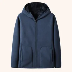 新品 フリースジャケット ブルゾン メンズ 2type フーディ 立ち襟 両面着用 リバーシブル フリース 無地 アウター ボアジャケット モコモコ ジャンパー 立ち襟 防寒 保温 ユニセックス 秋 冬 ジャケット mlzdr