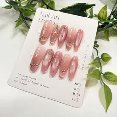 ネイルチップ ニュアンスネイル ピンク グラデーション ちゅるん ゴールド 上品