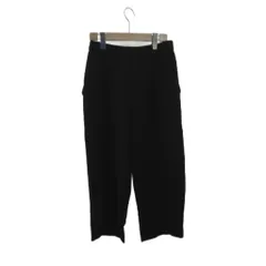 アダムエロペ Adam et Rope' パンツ ウール 36 黒 ブラック クロップド丈 タック入り 無地 /KK ■GY99
