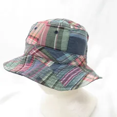 90s POLO RALPH LAUREN チェック柄パッチワーク バゲットハット