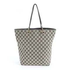 美品 グッチ GGキャンバス 002-1098 レザー トート バッグ 肩掛け ショルダー ハンド ブラック 黒 レディース EUM DP31-1【中古】