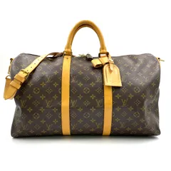 LOUIS VUITTON キーポル バンドリエール50 モノグラム モノグラム レザー×PVC ブラウン ボストンバッグ ゴールド M41416 