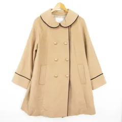 クチュールブローチ COUTURE BROOCH ロングコート 毛 38 ベージュ パイピング kz12870のサムネイル