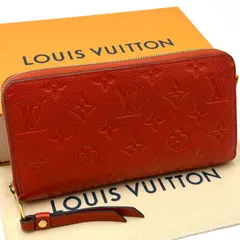 ルイヴィトン LOUIS VUITTON モノグラム アンプラント ジッピーウォレット スリーズ 長財布 ラウンドファスナー お札入れ ゴールド金具 男女兼用 レッド M60775