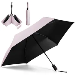 【在庫セール】Tillmulya 日傘 UVカット 100 完全遮光 遮熱 折りたたみ傘 軽量 210g 【飛び出し防止安全式】 ワンタッチ自動開閉 折りたたみ日傘 紫外線遮断 日焼け防止 暑さ/熱中症対策 耐風 撥水性 晴雨兼用 レディース/メンズ/子供/大