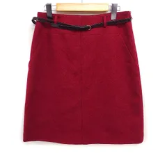マッキントッシュフィロソフィー MACKINTOSH PHILOSOPHY ウール 台形 スカート ミニ 無地 38 レッド 赤 /FT5