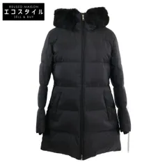 PRADA プラダ 【国内正規】29E117 トライアングルロゴ ファー付フーディダウン 40