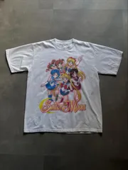 セーラームーン Tシャツ 両面プリント XL ホワイト アニメ キャラクターT
