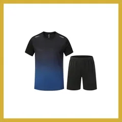 [EZATING] スポーツウェア メンズ 上下セット ランニング フィットネス 夏服 半袖 ショートパンツ トレーニングウェア 部屋着 吸汗速乾 通気防臭 大きいサイズ XL 1